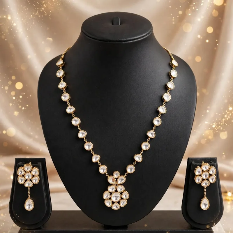 delicate-polki-flower-long-set