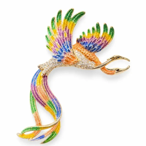 Rainbow Phoenix Brooch